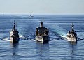 Tippecanoe refuels Japanese Maritime Self-Defense Force guided-missile destroyer JS Kongō and destroyer JS Ikazuchi (DD-107) on 5 December 2010.