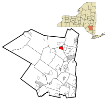 Ulster County New York incorporated and unincorporated areas West Hurley highlighted.svg
