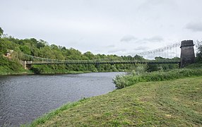 Union Bridge crossing the River Tweed between England and Scotland - from the north-west