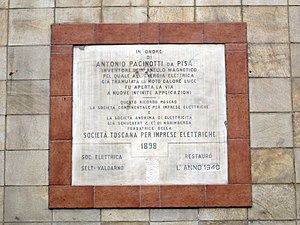 Via dell'agnolo, clădirea companiei de electricitate, plate.JPG