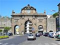 Piazza della Rocca - Vista di Porta Fiorentina