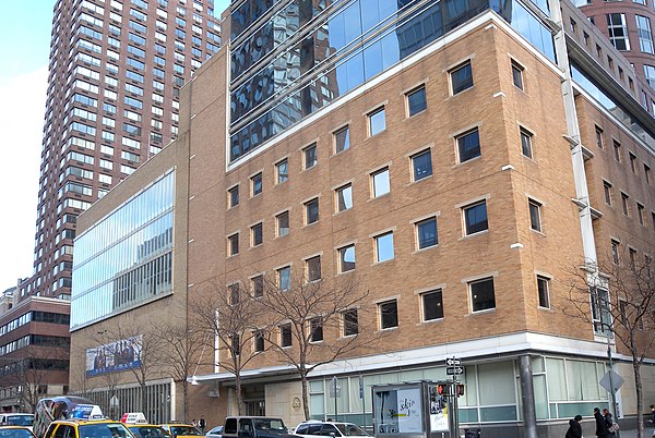 WABC-TV buildings at 147–155 Columbus Avenue and behind 157 Columbus Avenue