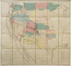 300px warren map of the territory of the united states from the mississippi to the pacific ocean 1857 uta
