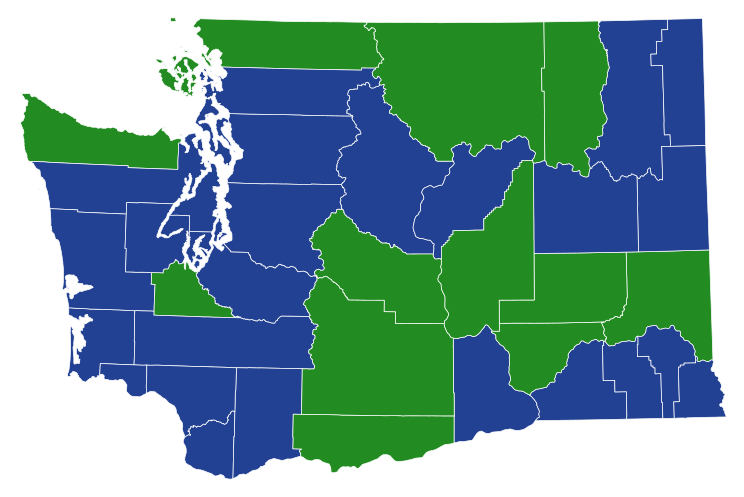 File:Washington Democratic presidential primary election results by county, 2020.svg