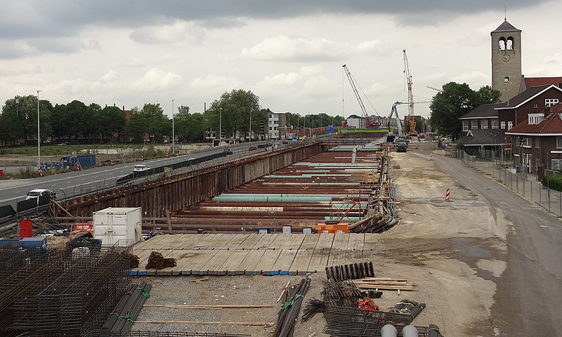 File:Werkzaamheden A2 tunnel Maastricht - panoramio.jpg