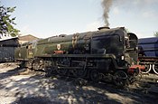 West Country class tinchlik raqami № 34016 Bodmin Ropley shed yard.jpg