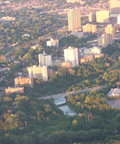 Weston consists of Victorian-era homes east of the railway, and apartments on Weston Road.