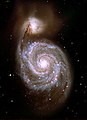 소용돌이 은하와 그 위성 은하인 불규칙 은하 NGC 5195