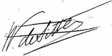 Firma di Willem de Sitter