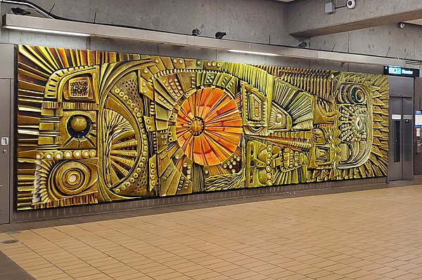 Mosaic relief by William Mitchell