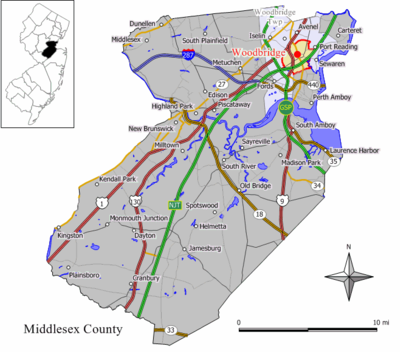 Woodbridge (CDP), New Jersey