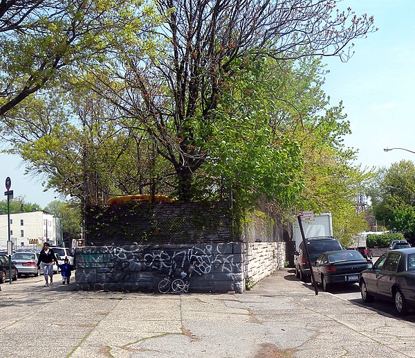 Incline from Atlantic Branch on Atlantic Avenue, now a bus parking lot