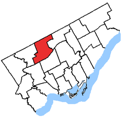 York Centre from 2003 to 2018 York Centre, Toronto.png