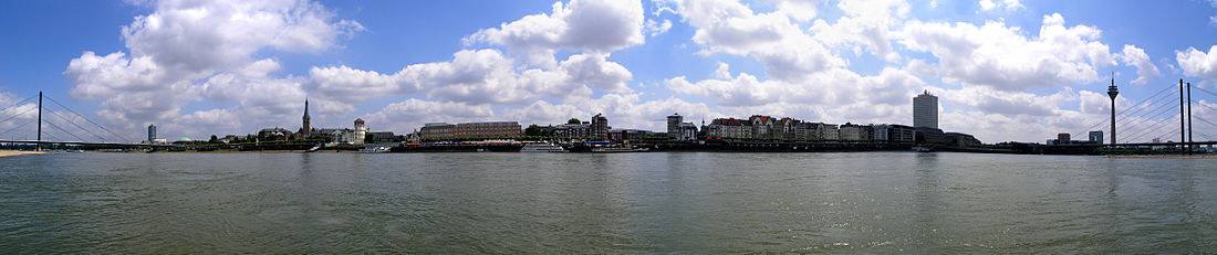 Panorama del muelle del Rin