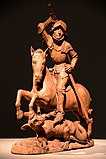 Святой Георгий в битве с драконом 1490—1495. Дерево. Скульптурное собрание, Берлин