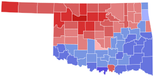 1962 Oklahoma gubernatorial election results map by county.svg