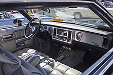 The interior of a 1978 Buick Riviera LXXV 1978 Buick Riviera LXXV special edition interior.jpg