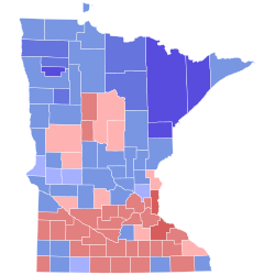 1990 Minnesota gubernatorial election results map by county.svg