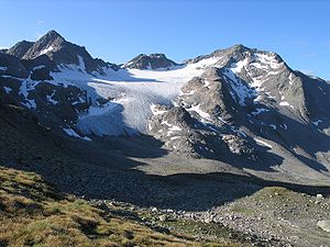 Piz Sesvenna with the Sesvenna glacier