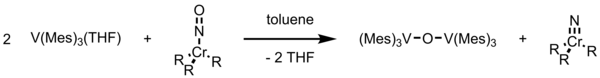 Reductive cleavage of NO bond by trimesityvanadium. R = i-Pr. 5.061 S24 VMes3 deoxygenation 3.png