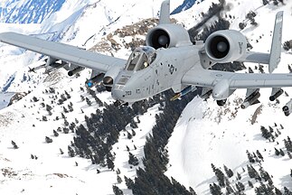 A-10A over the Sawtooths