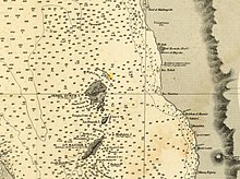Part of Admiralty Chart of the southern Red Sea, showing Avocet Rock, to the north of Jebel Zukur Admiralty Chart No 8e Red Sea Sheet 5, Published 1873 (cropped Zuqar Island and Avocet Rock).jpg