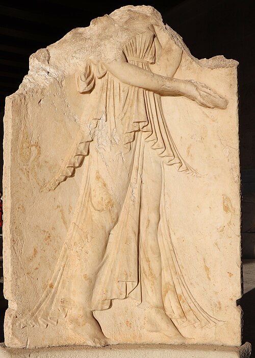 Bas relief of Medea, 2nd century BC, in the Ancient Agora Museum, Athens, Greece.