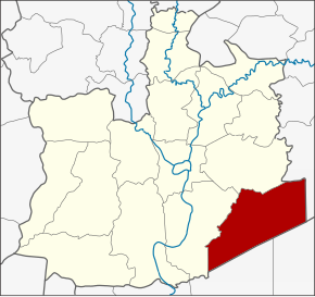 Amplasarea districtului în provincia Ayutthaya