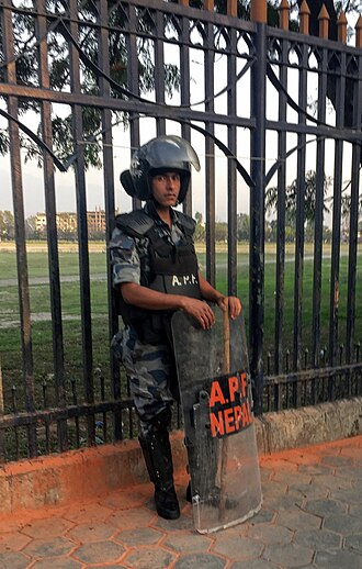 An Armed Police Force of Nepal personnel in Kathmandu An Armed Police Force of Nepal personnel in Kathmandu.jpg