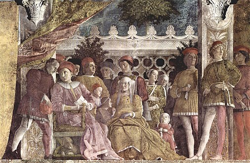 A càmia di Spôzi, 1474 (Palasso Ducâle de Mantova)