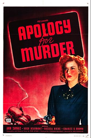 <i>Apology for Murder</i> 1945 film by Sam Newfield