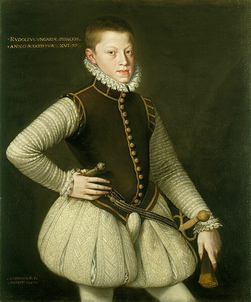Archduke Rudolf, aged 15, painted by Alonso Sánchez Coello
