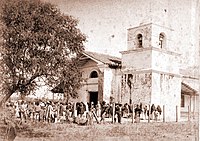 Archivo General de la Nacion Argentina 1890 aprox Jujuy, Capilla de la Virgen del Rosario en el valle de Palpala, Rio Blanco.jpg