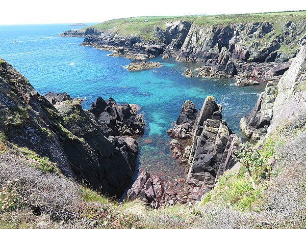 Area of Porth Coch Mawr and Porth y Ffynnon, near Porthclais