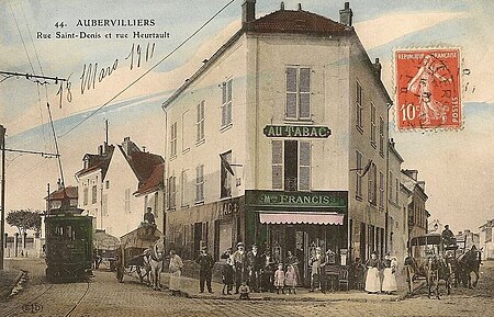 Aubervilliers.Rue Saint Denis.Rue Heurtault.1911