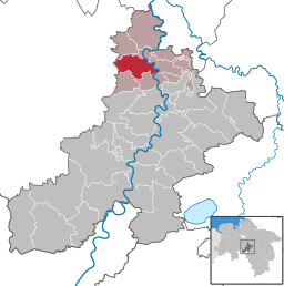 Läget för kommunen Bücken i Landkreis Nienburg/Weser