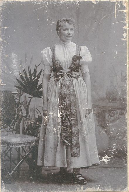 Woman in Silesian dress from Cieszyn Silesia, 1914