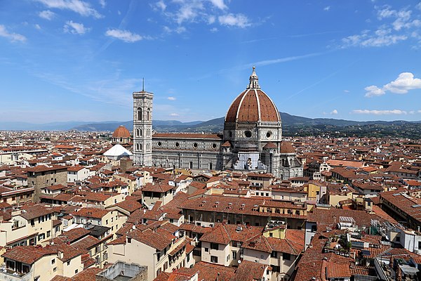 Florence, birthplace of the Italian Renaissance. The architectural perspective and new systems of banking and accounting were introduced during the ti