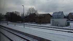 Tracks of the Ebenhausen train station