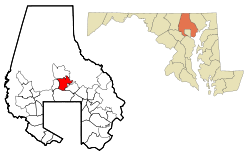 Location of Timonium, Maryland