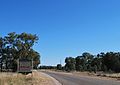 English: Town entry sign at Barellan, New South Wales, appoaching from the Weethalle road.