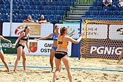 Deutsch: Beachhandball Europameisterschaften 2019 (Beach handball Euro); Tag 6: 7. Juli 2019 – Spiel um Platz Drei, Frauen, Kroatien-Niederlande 0:2 (14:23, 20:22) English: Beach handball Euro; Day 6: 7 July 2019 – Women's Bronze Medal Match – Croatia-Netherlands 0:2 (14:23, 20:22)