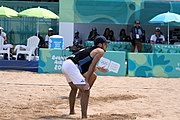 Deutsch: Beachvolleyball bei den Olympischen Jugendspielen 2018; Tag 11, 17. Oktober 2018; Jungen, Spiel um Platz 3 – Argentinien-Ungarn 2:0 (21–15/21–15) English: Beach volleyball at the 2018 Summer Youth Olympics at 17 October 2018 – Bronze Medal Match – Argentina-Hungary 2:0 (21–15/21–15)