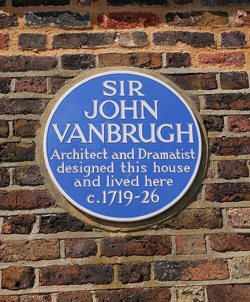 File:Blue Plaque on Vanbrugh Castle Outer Walls.jpg