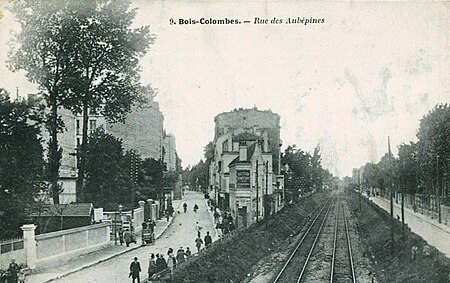 Bois Colombes.Rue des Aubépines.Voie ferrée