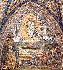 Appartamento Borgia, Resurrezione di Cristo con papa Alessandro VI inginocchiato (1492-1494)