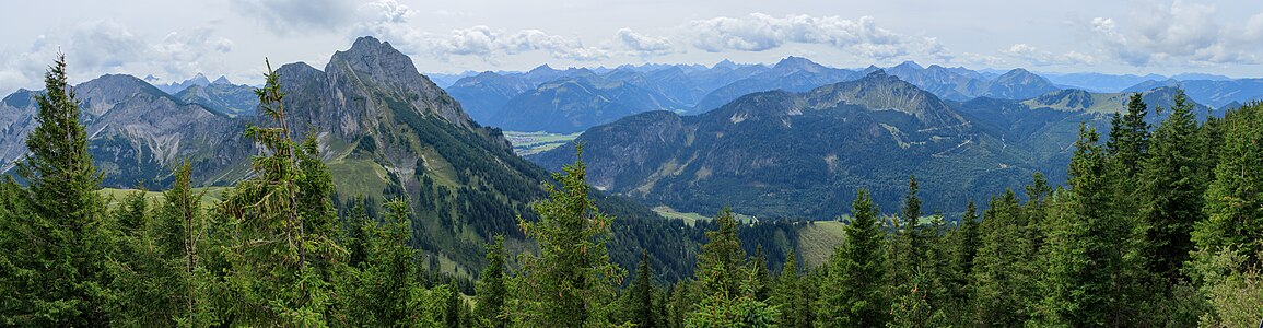 View from the Breitenberg in a southerly direction Pfronten Bavaria