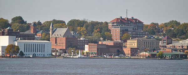 Downtown Burlington from Mississippi River