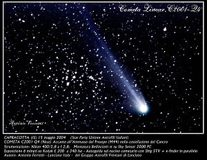 Messier 44 yanında C/2001 Q4 (NEAT)