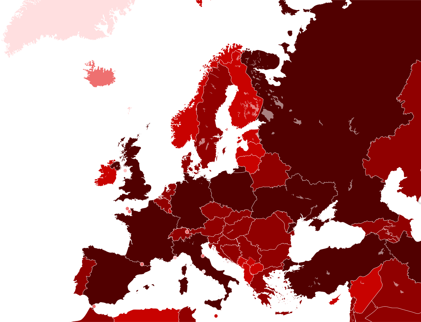 European cities affected by coronavirus mage: wikipedia